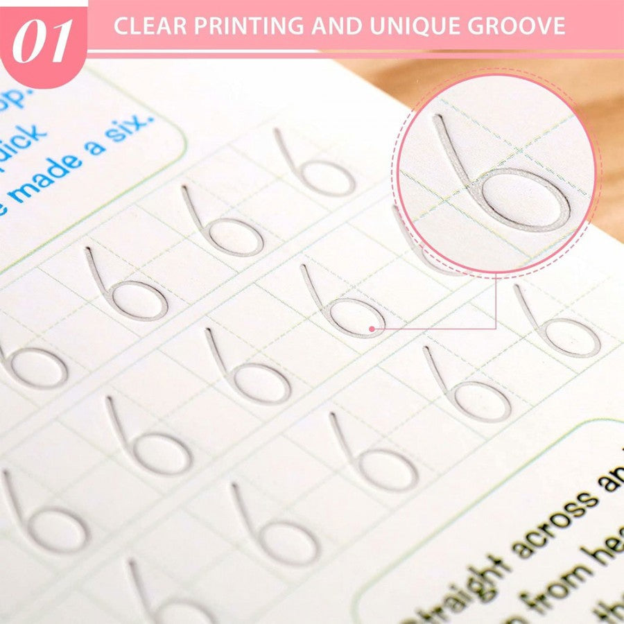 Set with 4 workbooks and magic pen for writing and drawing Sank Magic, school supplies, multicolor, 19 cm X 13 cm