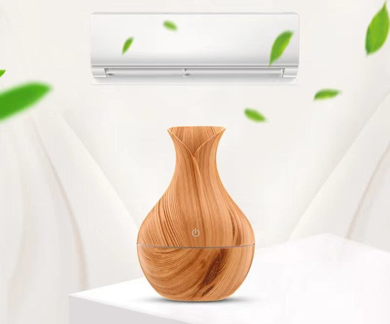 Pachet 1 + 1 Difuzor Aromaterapie cu ultrasunete și Umidificator cu led, 130 ml + Cadou 12 Esențe Aromaterapie