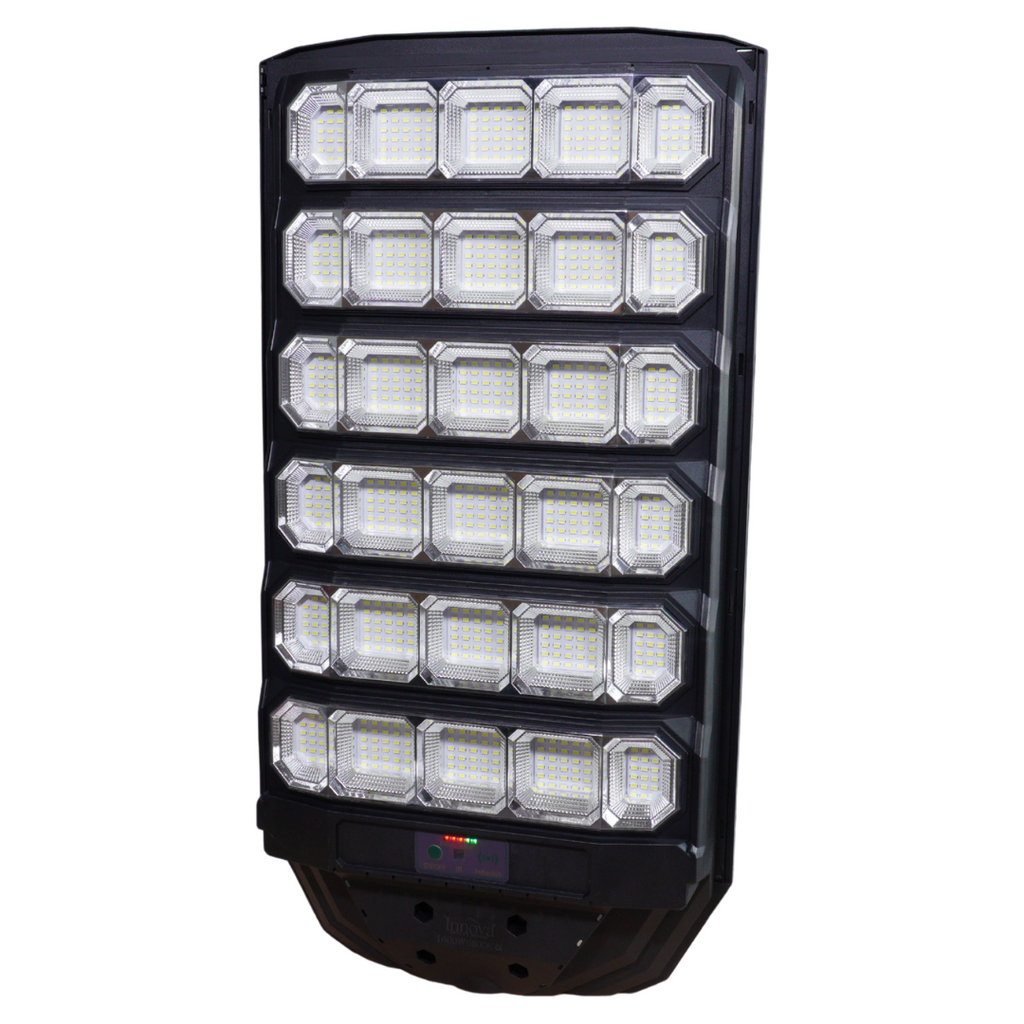 Lampa Solară Stradală Polaris Innova 1600W – LED 120.000 lm, Senzor Lumină/Mișcare și Telecomandă, IP66 & Suport Prindere+Cadou Surpriză