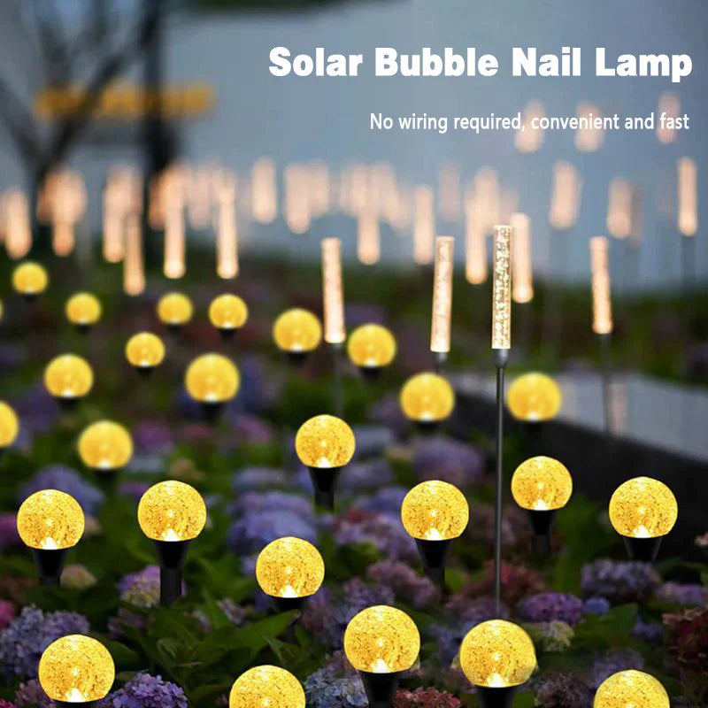 Set 2 Instalații Solare de Grădină cu 15 Globuri LED, Lumină Caldă sau Multicoloră