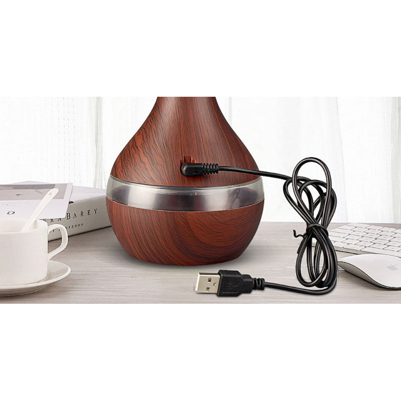 Pachet 1 + 1 Difuzor Aromaterapie cu ultrasunete și Umidificator cu led, 130 ml + Cadou 12 Esențe Aromaterapie