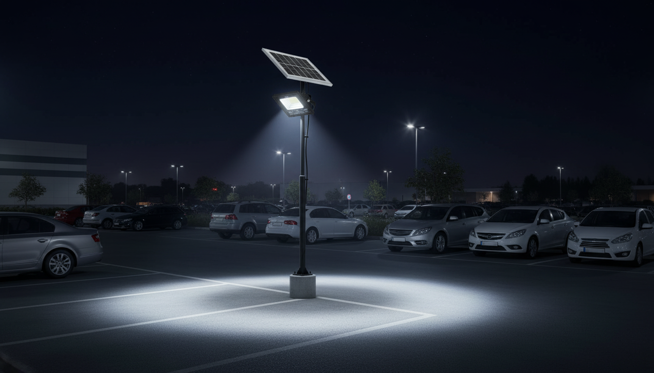 Proiector solar Innova 100W, IP66, indicator baterie, telecomandă, 6500k, 3 ani garanție