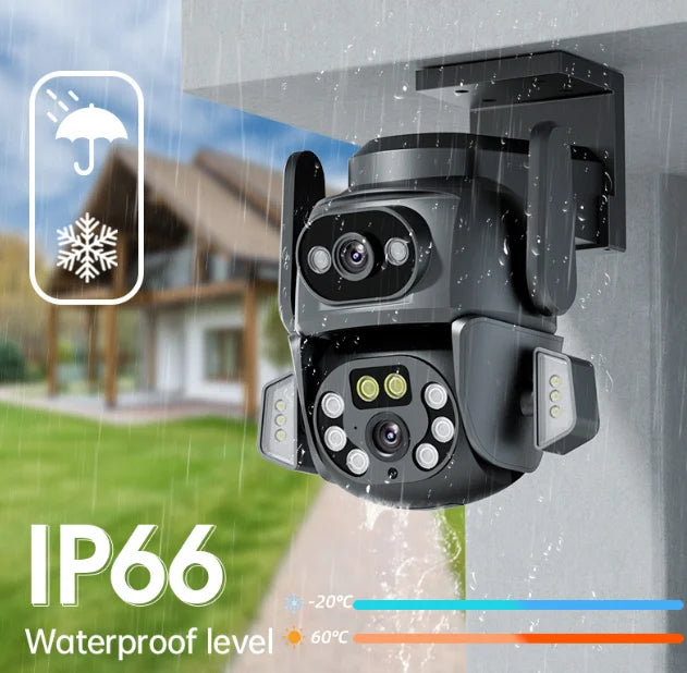 Camera de Supraveghere WiFi Tuya Profesionala, viziune color pe timp de noapte, IP66, audio bidirectional, tracking inteligent