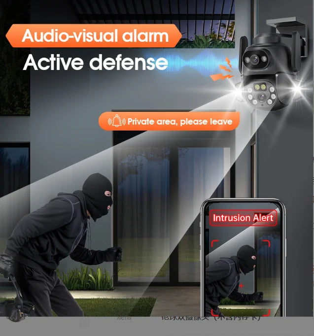 Camera de Supraveghere WiFi Tuya Profesionala, viziune color pe timp de noapte, IP66, audio bidirectional, tracking inteligent