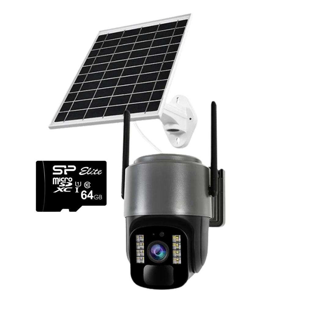 Cameră Supraveghere Solară INNOVA 4G TS1 - 3MP, PTZ 355°, Night Vision Color, Audio Bidirecțional, Alarmă, O-Kam Pro