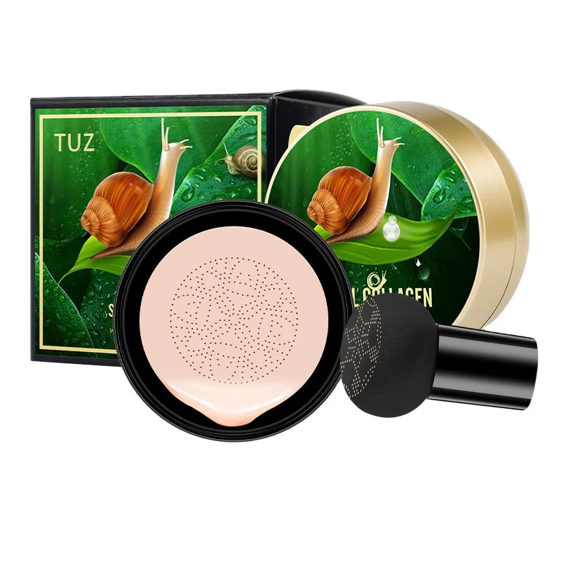 Fond de Ten CC Cream Air Cushion cu Colagen de Melc, Nuanța 02 Natural Skin - 1+1 Cadou, Aplicator Burete
