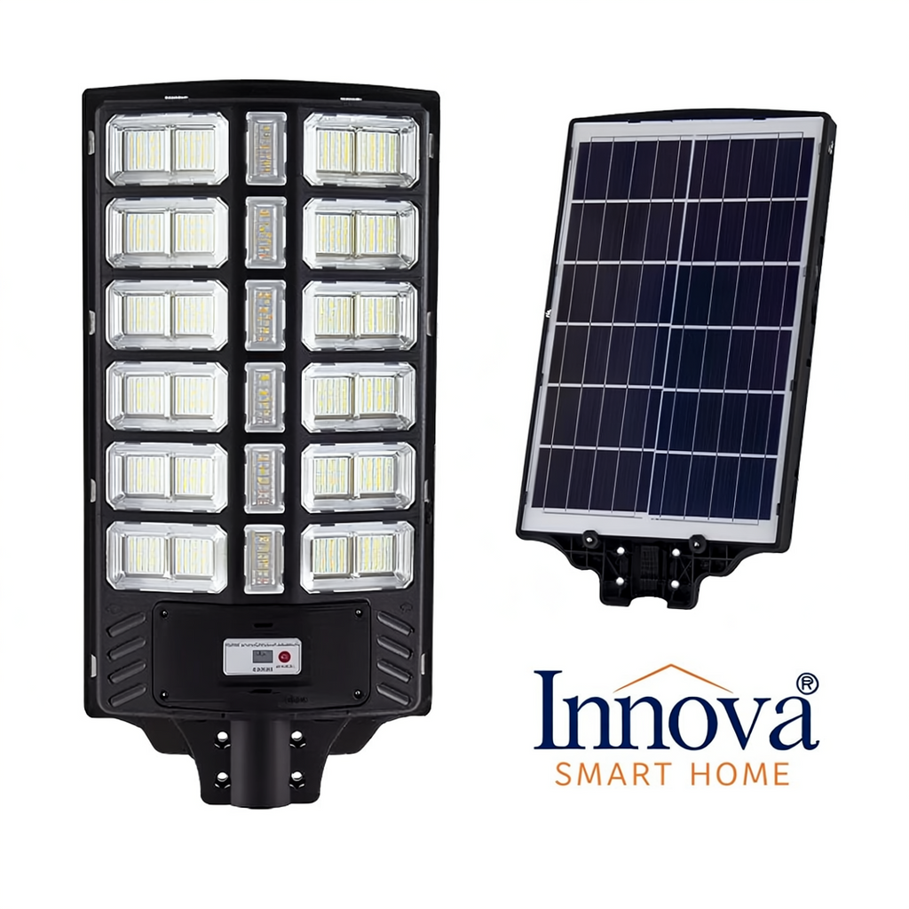 Lampa Stradală Solară Innova Viper 1800 W, Telecomandă, IP67, Senzor de Mișcare, Senzor de Lumină