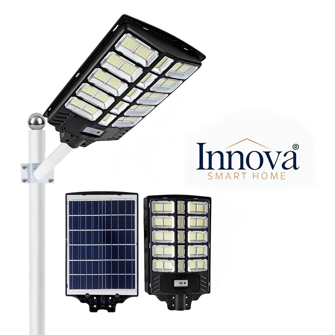 Innova Viper 1500 W Lampa Stradală Solară, Telecomandă, IP67, Senzor de Mișcare, Senzor de Lumină
