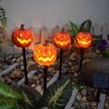 Lămpi Solare Halloween Dovleac pentru Grădină - Set 2 sau 4 Bucăți, Decor Curte și Alei