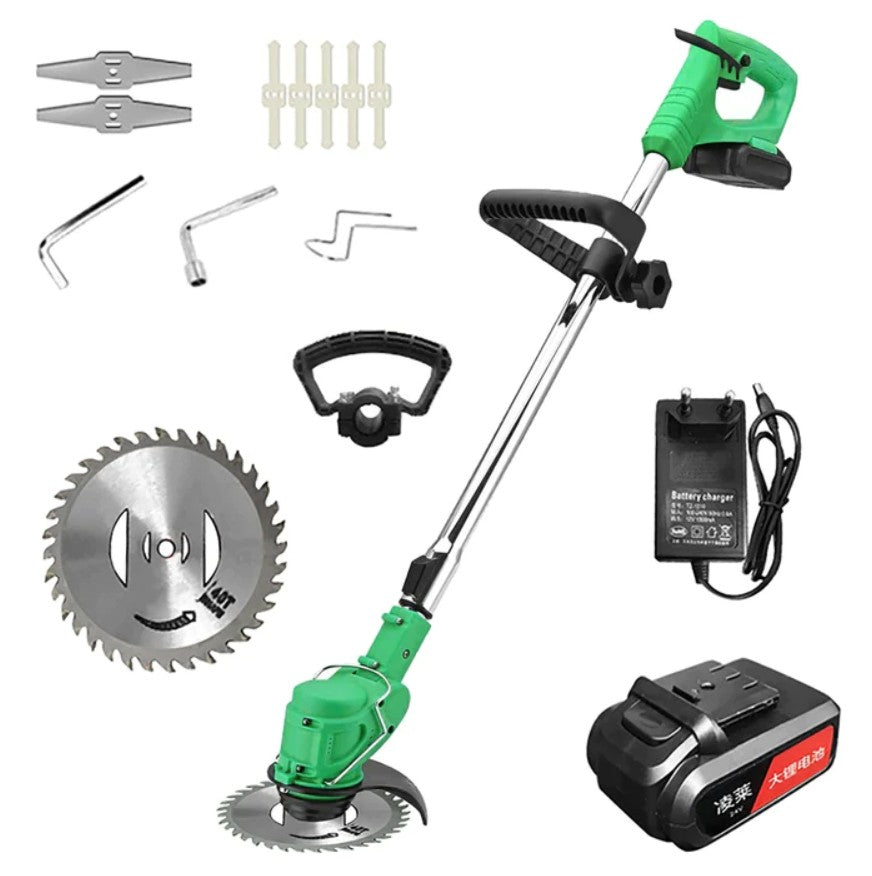 Motocoasă Electrică cu Acumulator 2 x 48V, 18000 RPM, Extensibilă + 9 Accesorii