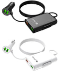 1+1 Car Charger Pack, 4-in-1, 12V/32V USB QC3.0, 40W, 1.7m cable
