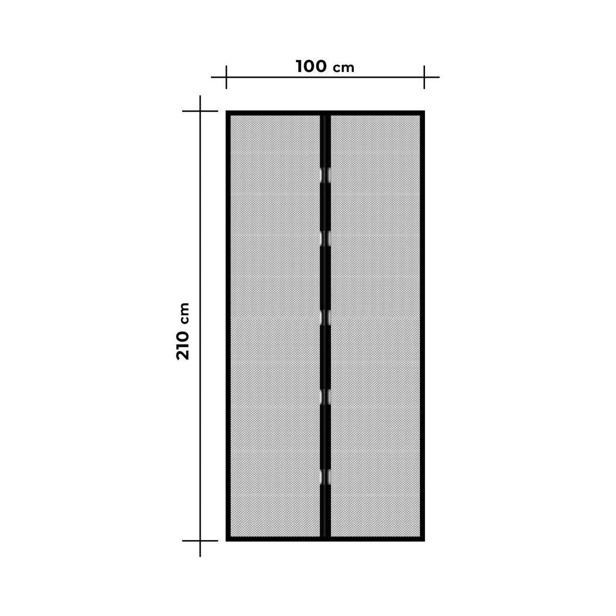 2x Magnetic Anti-Insect Screen Curtain 210 x 100 cm Pack