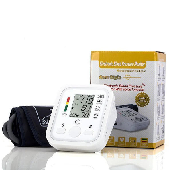 Home Health Pack: Digital Blood Pressure Monitor and Non-Contact Infrared Thermometer