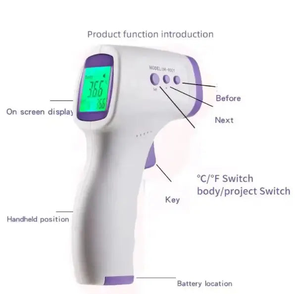 Home Health Pack: Digital Blood Pressure Monitor and Non-Contact Infrared Thermometer
