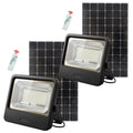Set 2 Proiectoare Solare LED 1000W Innova Smart Home Cyborg, IP67, Panouri Solare 45x35 cm și Telecomenzi