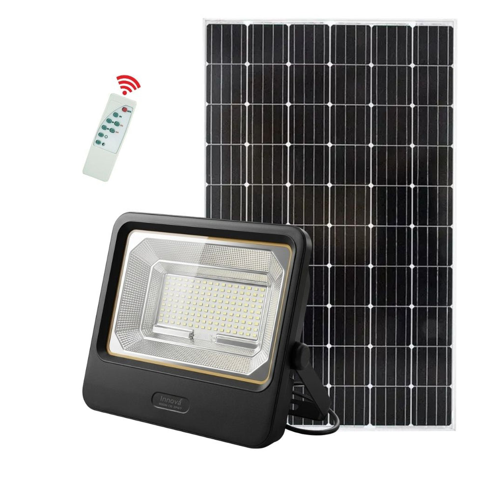 600W/800W/1000W LED Solar Projector Innova Smart Home Cyborg, IP67, 35x29 cm Solar Panel and Remote Control