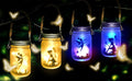 Set 2 Decorațiuni Solare cu Zâne LED, Alb Cald sau Multicolor – Iluminare Ambientală pentru Grădină, Terasă și Balcon