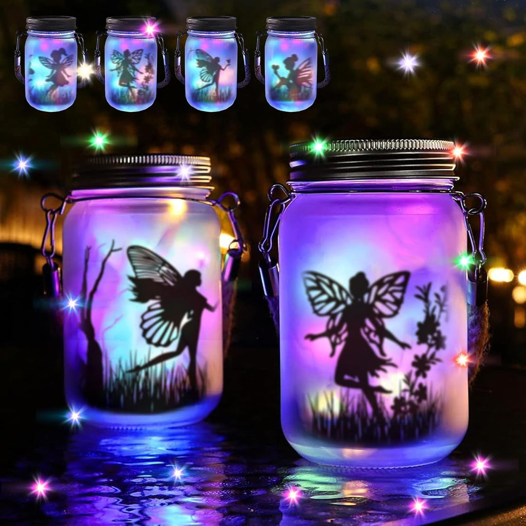 Set 2 Decorațiuni Solare cu Zâne LED, Alb Cald sau Multicolor – Iluminare Ambientală pentru Grădină, Terasă și Balcon