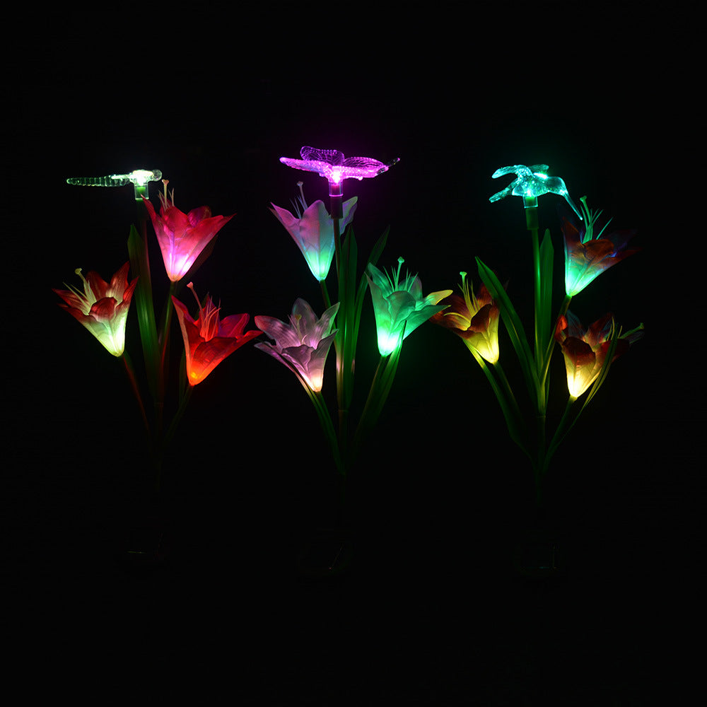 Set 4 Lumini Solare Crini Decorative, 70cm, IP66, LED cu Senzor de Lumină