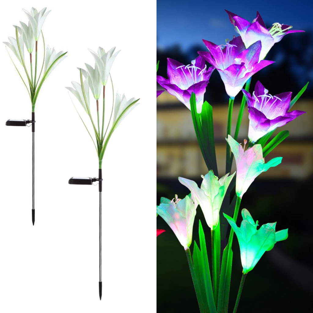 Set 4 Lumini Solare Crini Decorative, 70cm, IP66, LED cu Senzor de Lumină