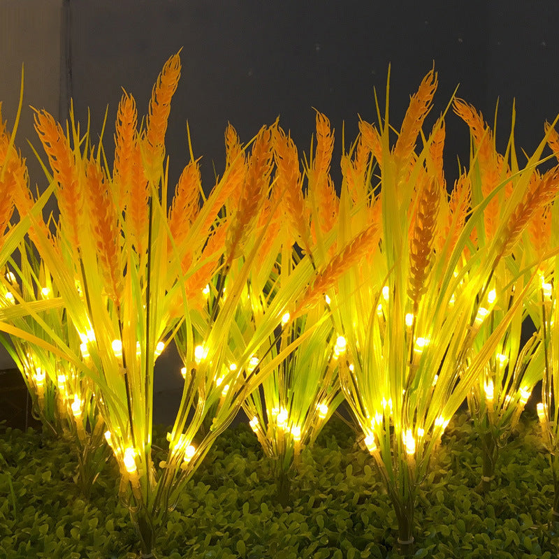 Set 2 Lămpi Solare Decorative Spice de Grâu M374-16, 60cm, IP66, LED cu Senzor de Lumină