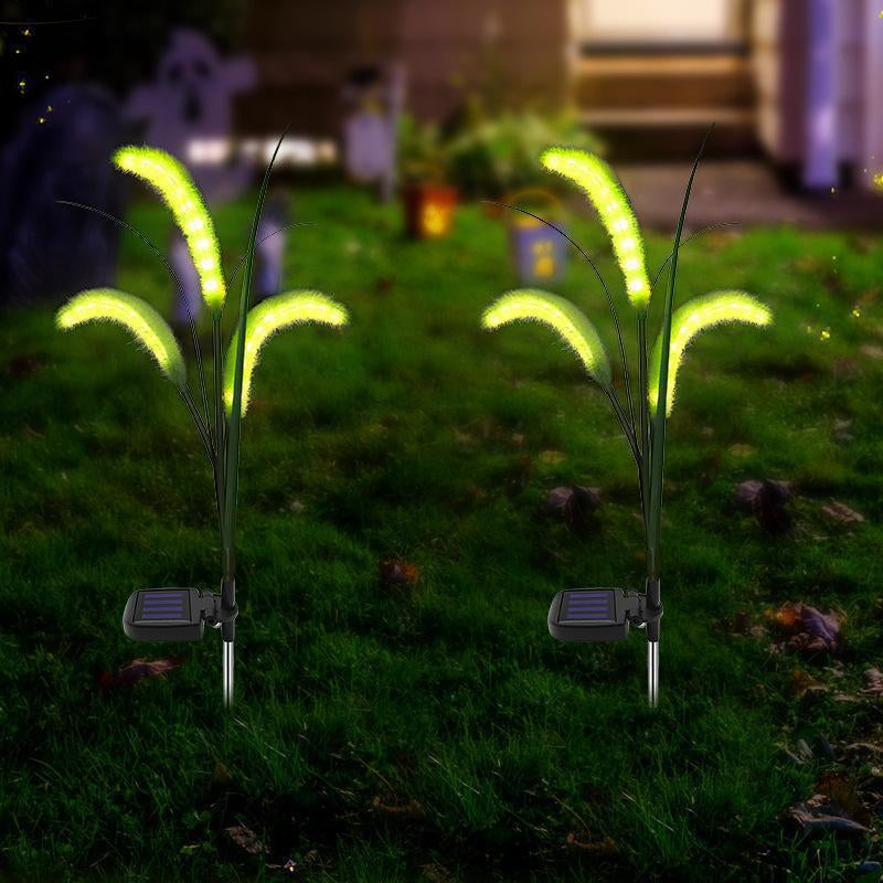 Set 4 Lămpi Solare Decorative tip Iarbă Ornamentală Verde M374-23, 80cm, lumină caldă, IP66