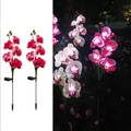 Set 4 x Lămpi Solare Orhidee cu LED – Decor Romantic pentru Grădină, Tăruș și Panou Solar