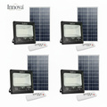 Set 4 x Proiector LED INNOVA 200W cu panou solar și telecomandă, IP66 + Cadou Surpriză