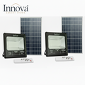Set 2 X Proiector Solar Innova 100W, IP66, Indicator Baterie, Telecomandă, 6500k, 3 Ani Garanție