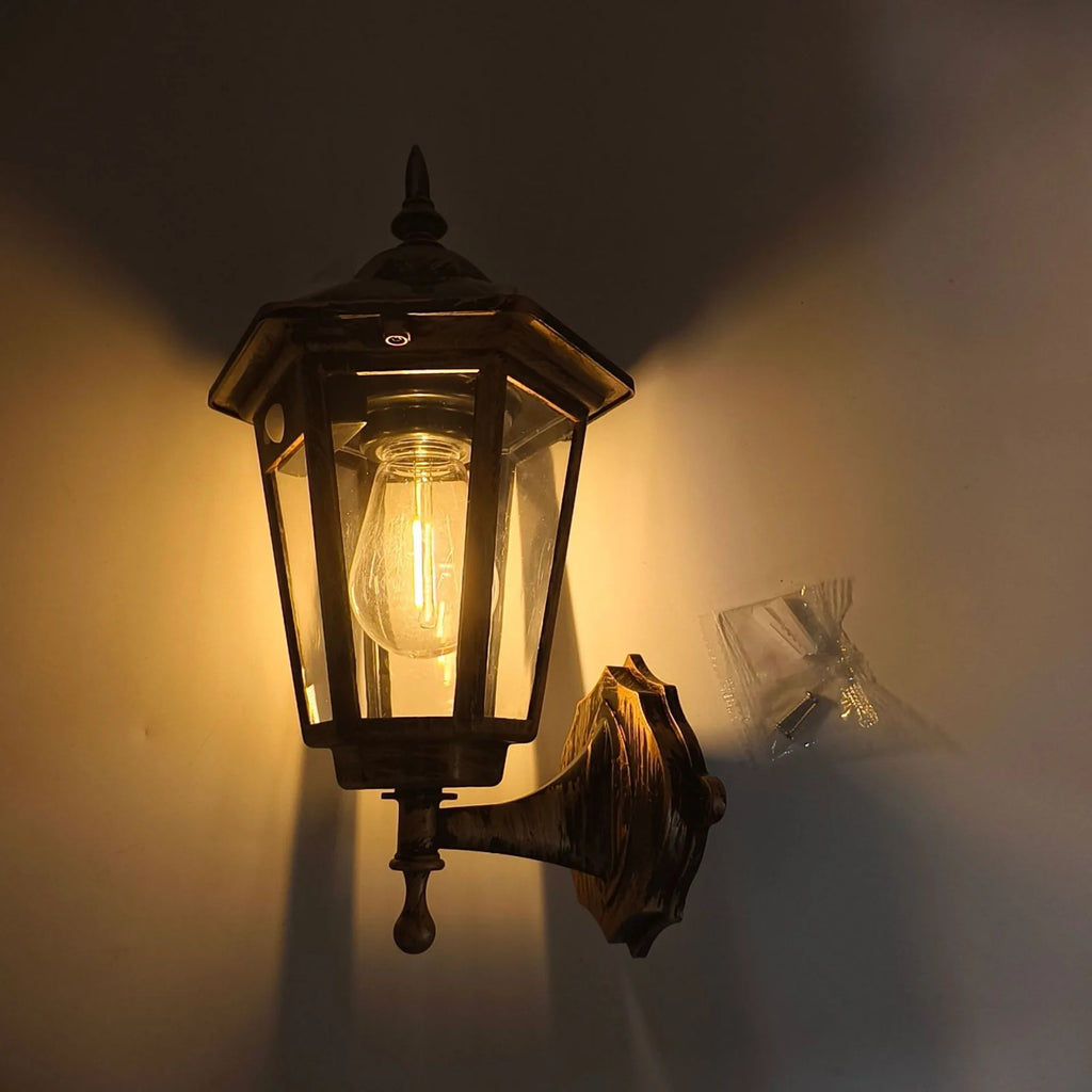 Set 4 Aplice Solare de Perete Vintage cu Senzor de Mișcare, 3 Moduri, Lumină Alb Cald/Rece
