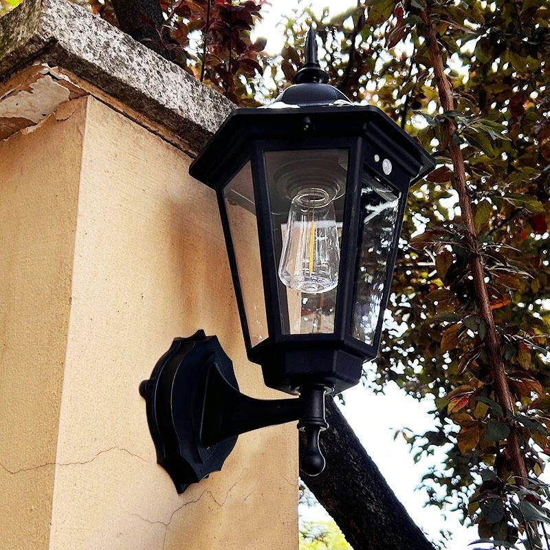 Set 4 Aplice Solare de Perete Vintage cu Senzor de Mișcare, 3 Moduri, Lumină Alb Cald/Rece