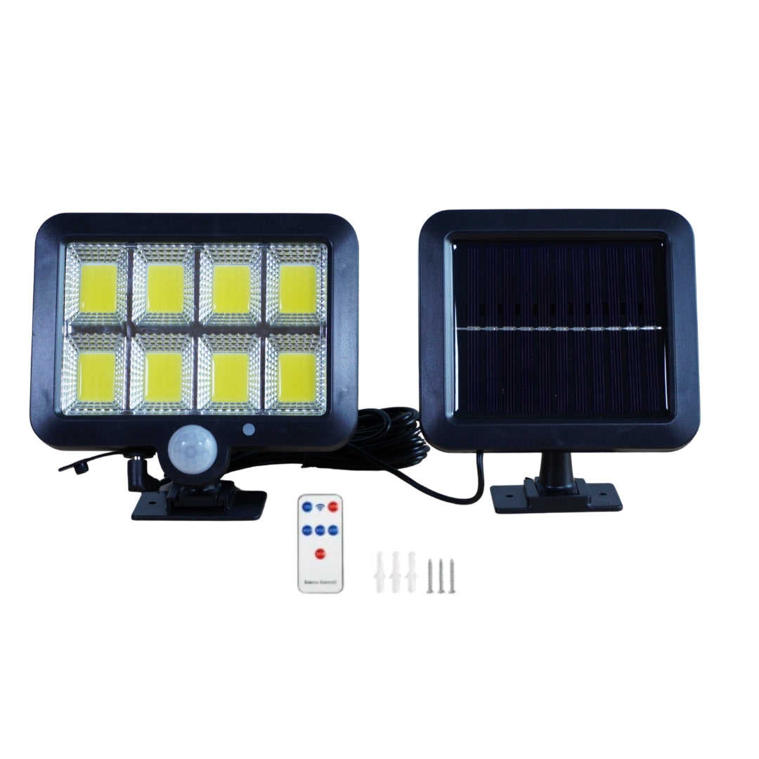 Set 4x Solar Lamps T9 INNOVA Smart Home, 160 COB LEDs, 8 Quadrants, Motion Sensor, Detachable Panel, IP66 + Remote Control, Gift + 3 Year Warranty