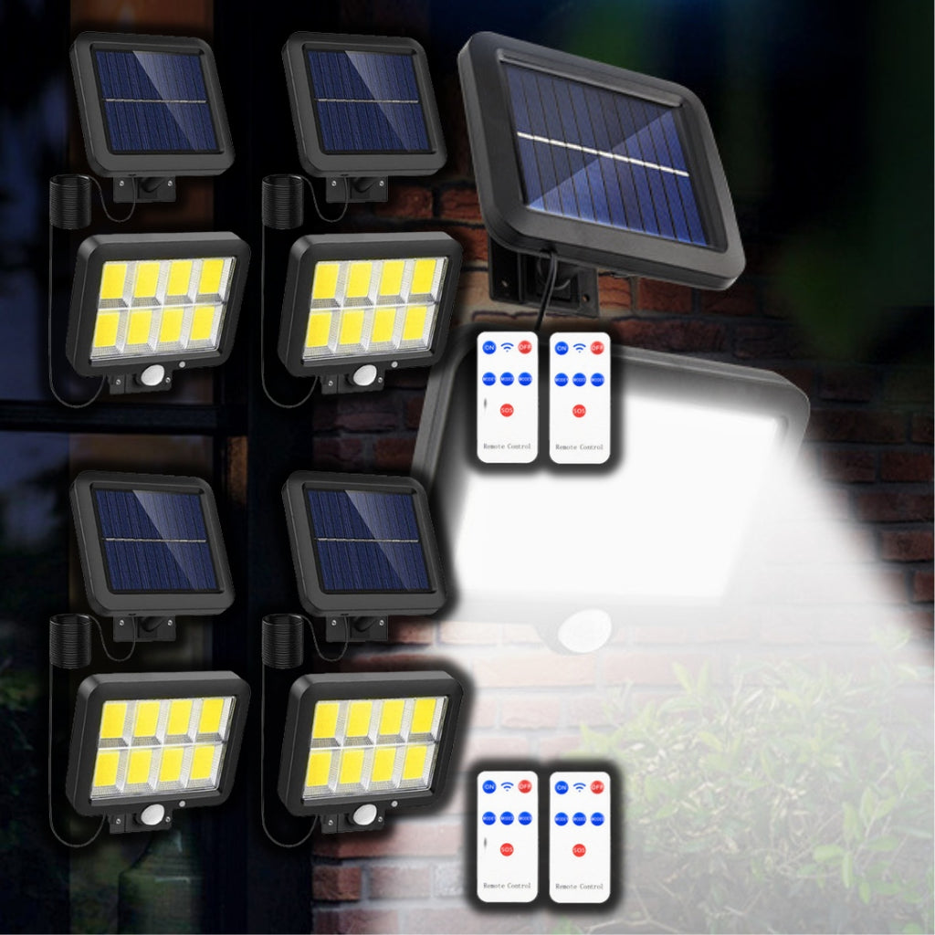 Set 4x Solar Lamps T9 INNOVA Smart Home, 160 COB LEDs, 8 Quadrants, Motion Sensor, Detachable Panel, IP66 + Remote Control, Gift + 3 Year Warranty