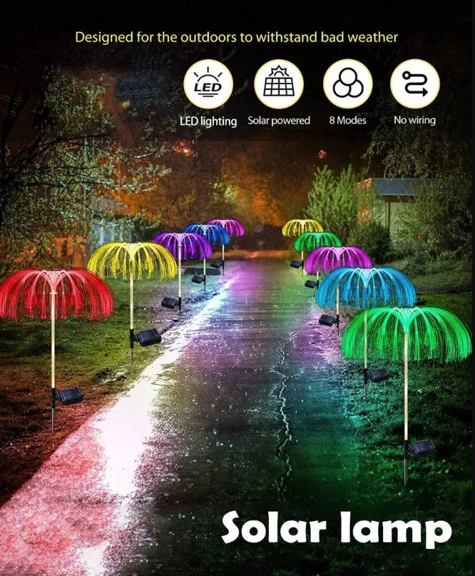 SET 2 x Lampa Solara Gradina Tip jellyFISH - RGB