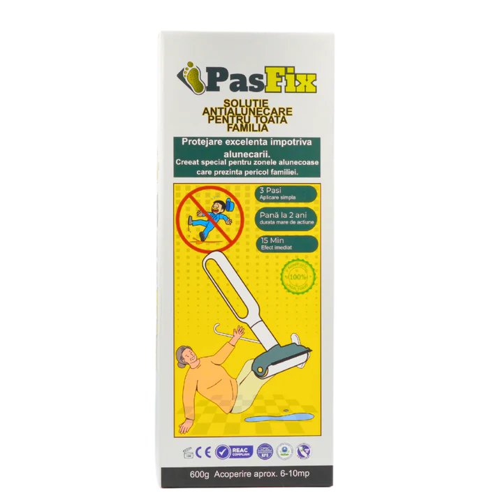 Anti-slip Solution PasFix 600ml – Reliable protection for tiles, stone, and marble, with application roller