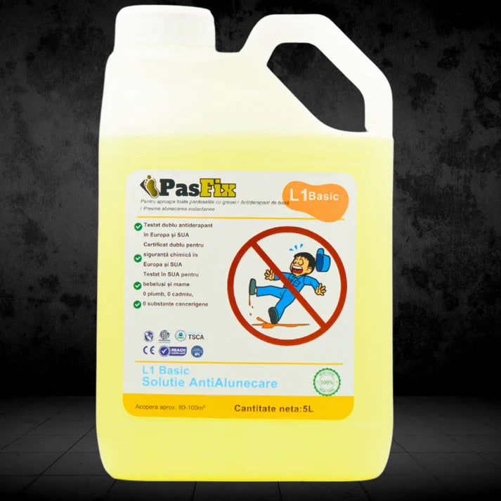 PasFix L1 BASIC 5L Anti-Slip Solution – Reliable protection for bathrooms, kitchens, and tiled floors