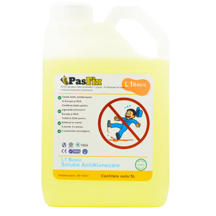 PasFix L1 BASIC 5L Anti-Slip Solution – Reliable protection for bathrooms, kitchens, and tiled floors