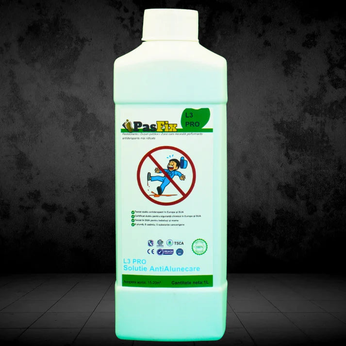 Anti-Slip Solution PasFix L3 PRO 1L – Professional safety for restaurants, public showers, and high-traffic areas