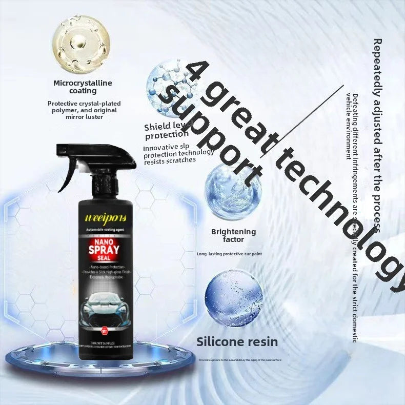 Spray Nano Ceară Auto pentru Luciu și Protecția Caroseriei, 437 ml - 1+1 Cadou