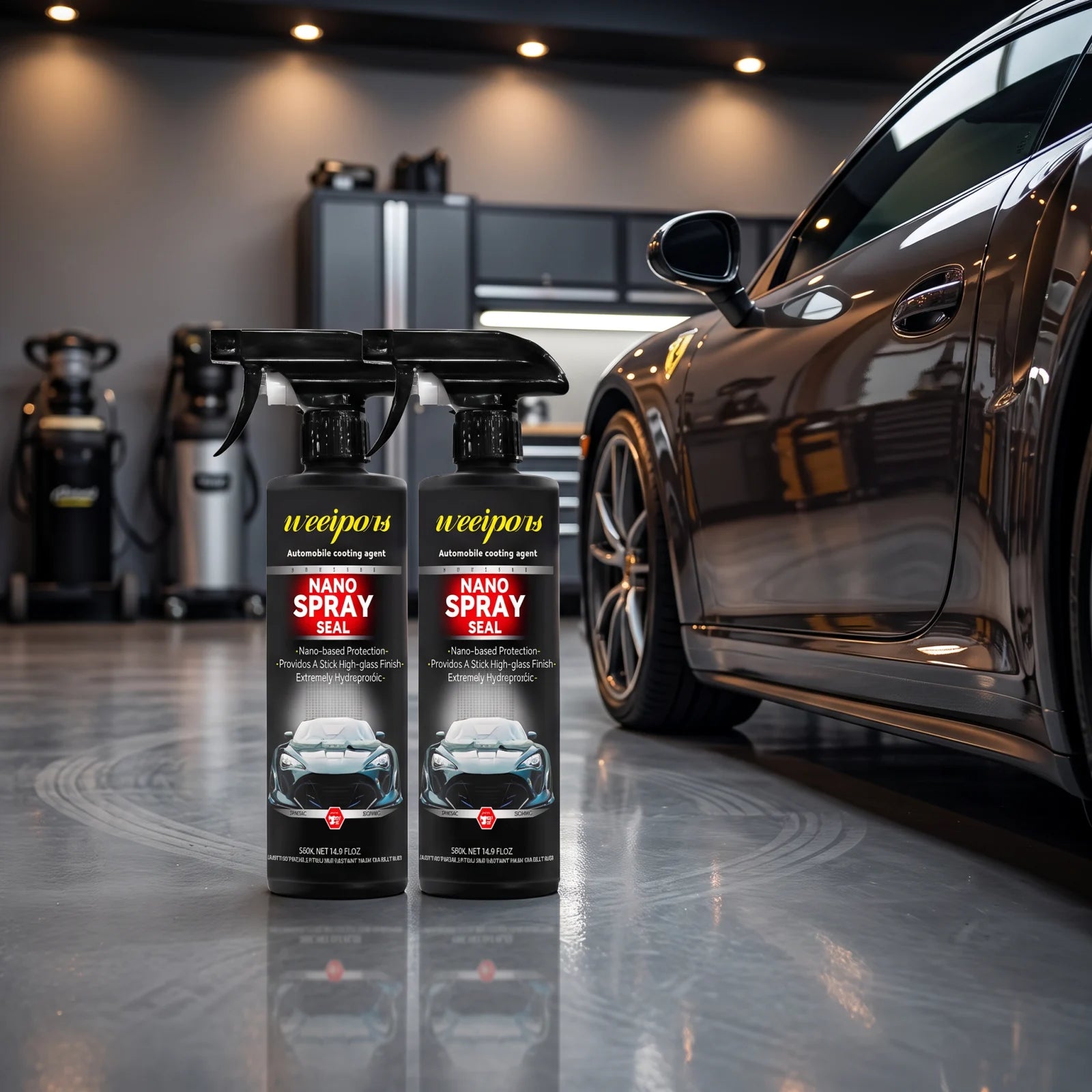 Spray Nano Ceară Auto pentru Luciu și Protecția Caroseriei, 437 ml - 1+1 Cadou